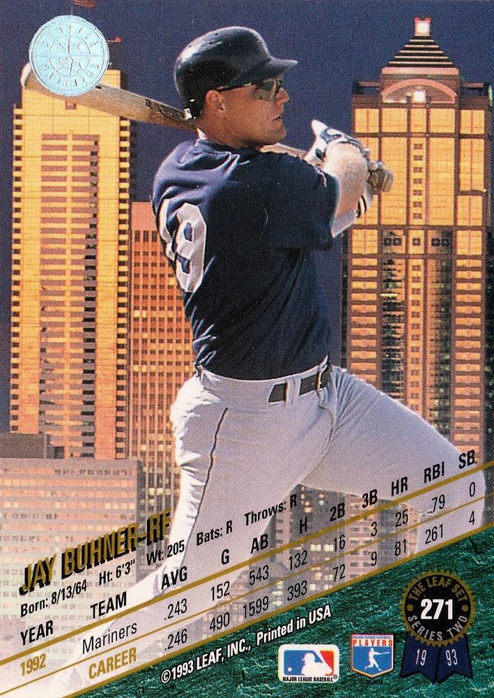 Jay Buhner  baseball card collectible - Main Image 2