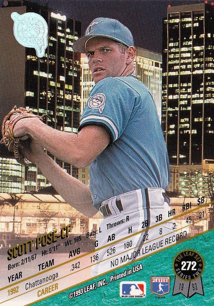 Scott Pose  baseball card collectible - Main Image 2