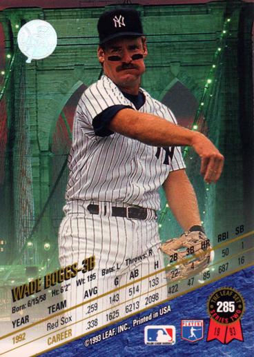Wade Boggs  baseball card collectible - Main Image 2
