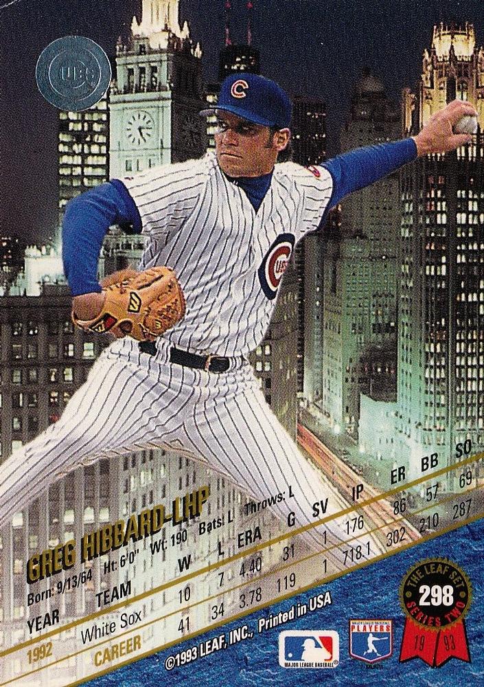 Greg Hibbard  baseball card collectible - Main Image 2