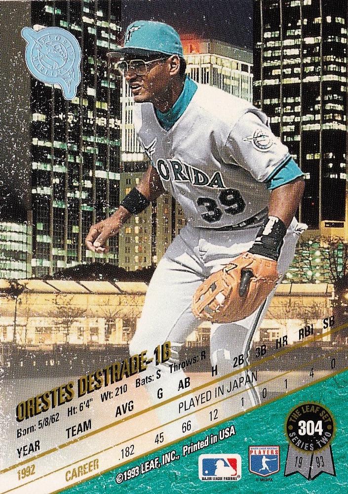 Orestes Destrade  baseball card collectible - Main Image 2