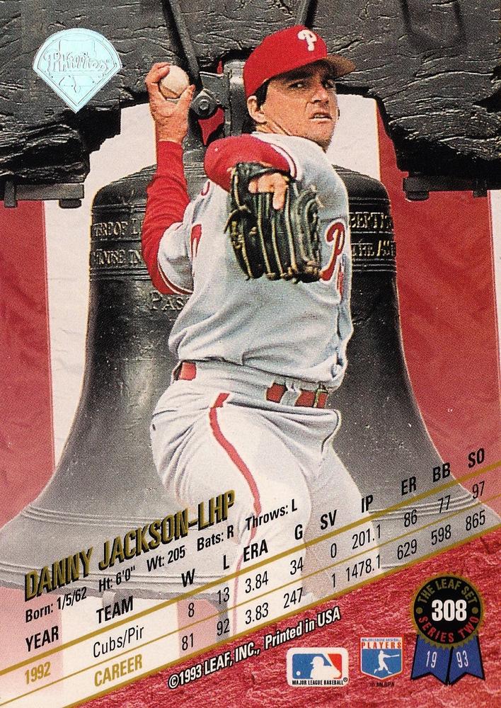 Danny Jackson  baseball card collectible - Main Image 2