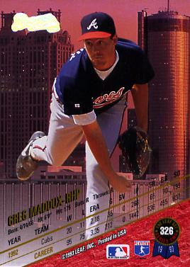 Greg Maddux  baseball card collectible - Main Image 2