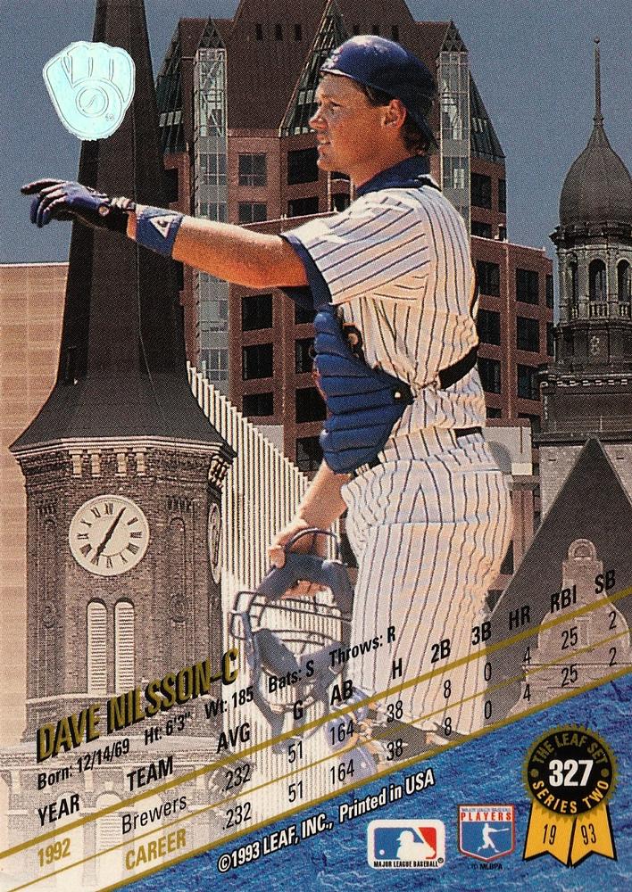 Dave Nilsson  baseball card collectible - Main Image 2