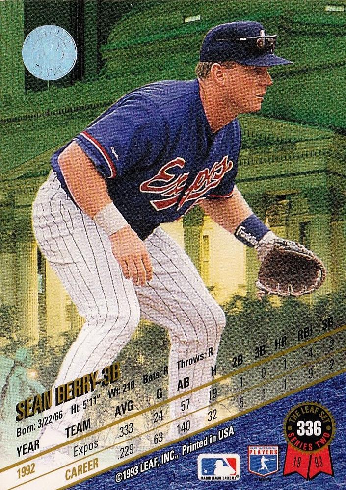 Sean Berry  baseball card collectible - Main Image 2