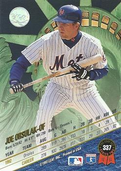 Joe Orsulak  baseball card collectible - Main Image 2