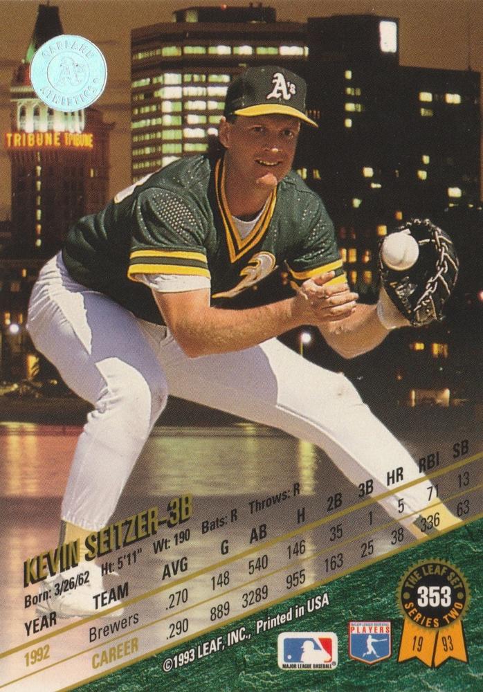 Kevin Seitzer  baseball card collectible - Main Image 2