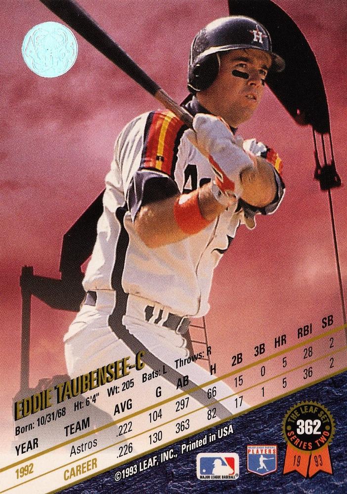 Eddie Taubensee  baseball card collectible - Main Image 2