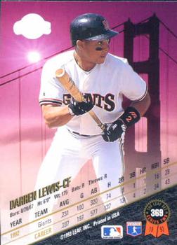 Darren Lewis  baseball card collectible - Main Image 2