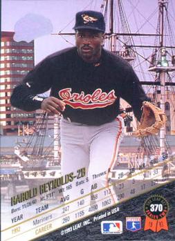 Harold Reynolds  baseball card collectible - Main Image 2