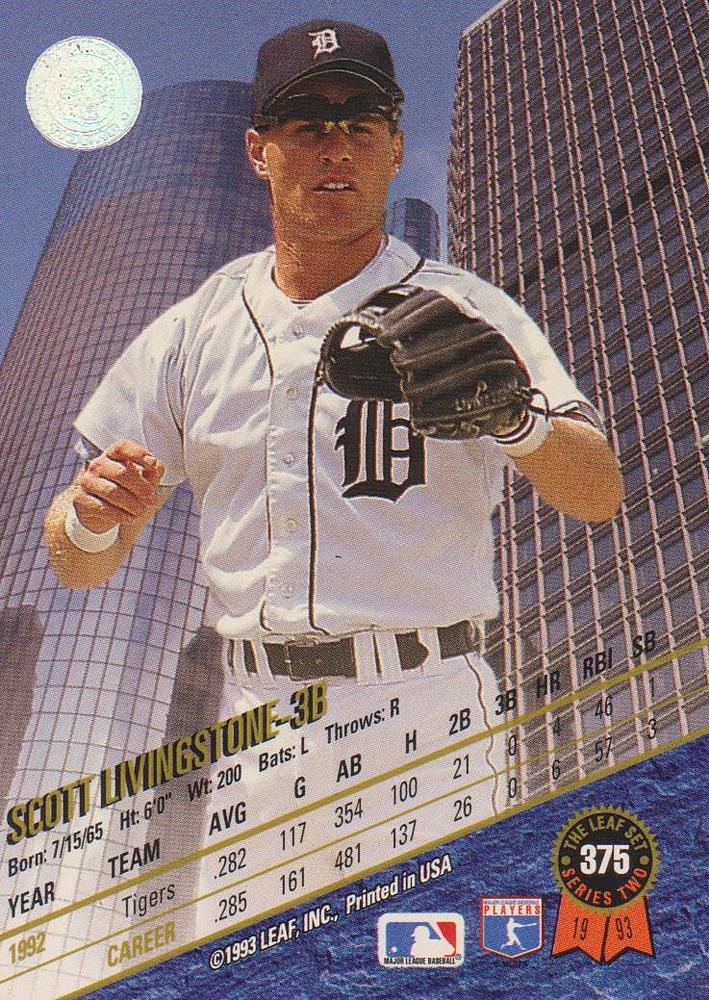 Scott Livingstone  baseball card collectible - Main Image 2