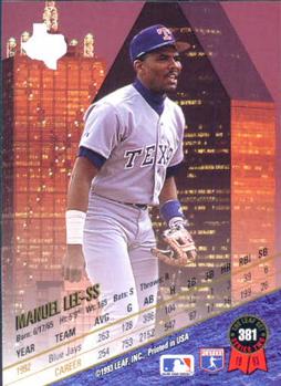 Manuel Lee  baseball card collectible - Main Image 2