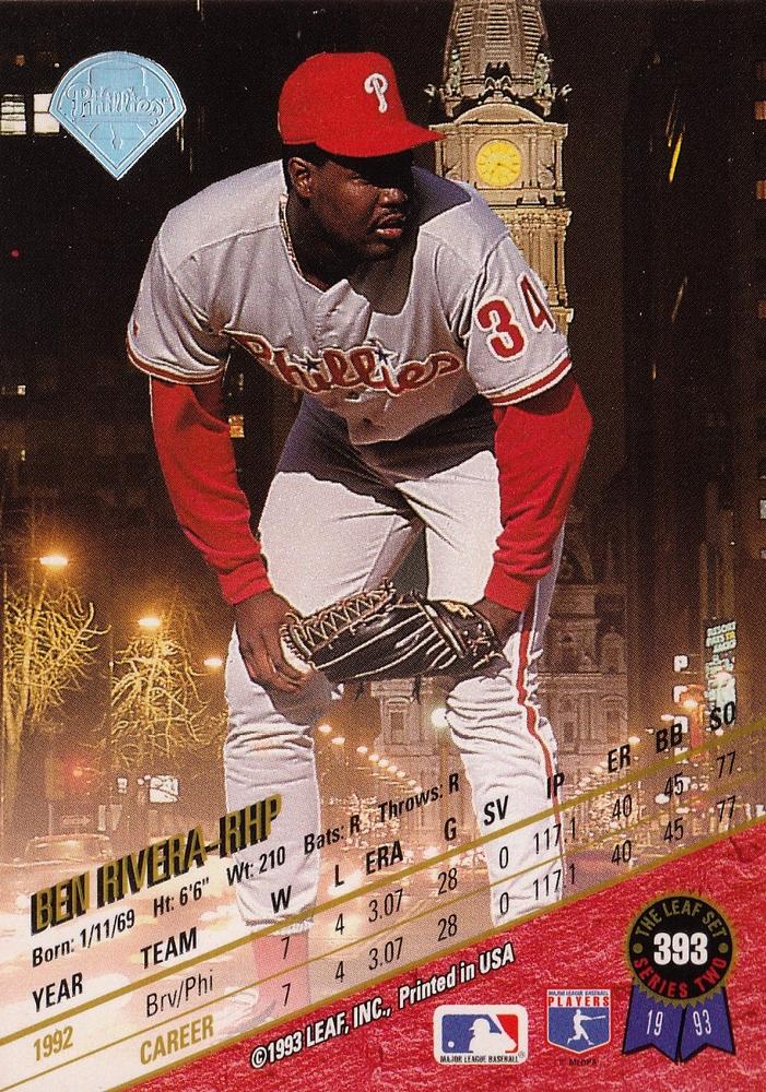 Ben Rivera  baseball card collectible - Main Image 2