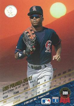 Luis Polonia  baseball card collectible - Main Image 2