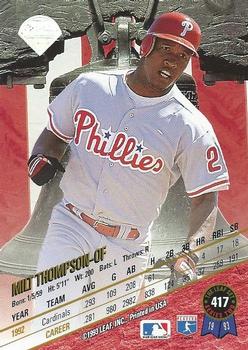 Milt Thompson  baseball card collectible - Main Image 2