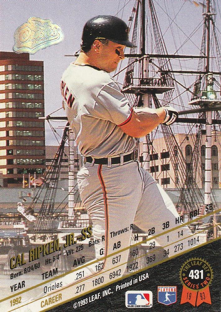 Cal Ripken, Jr.  baseball card collectible - Main Image 2