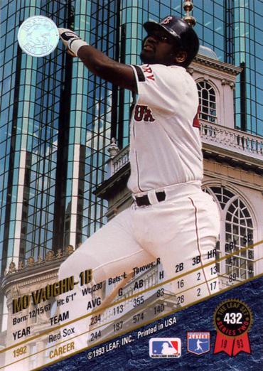 Mo Vaughn  baseball card collectible - Main Image 2