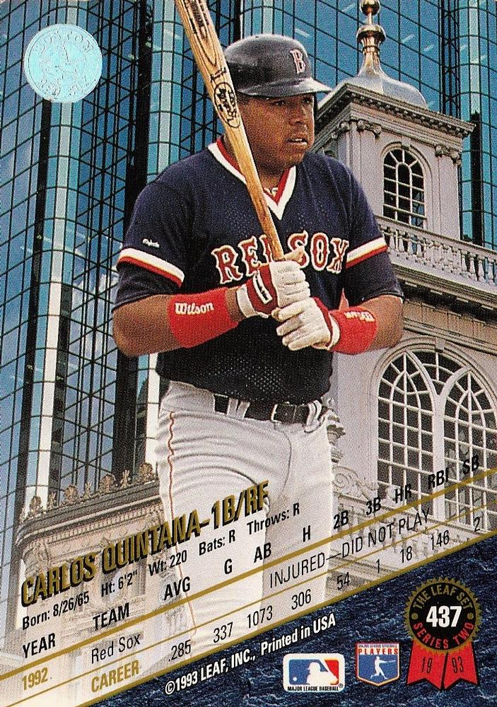 Carlos Quintana  baseball card collectible - Main Image 2