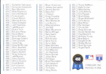 Checklist: 441-550  baseball card collectible - Main Image 2