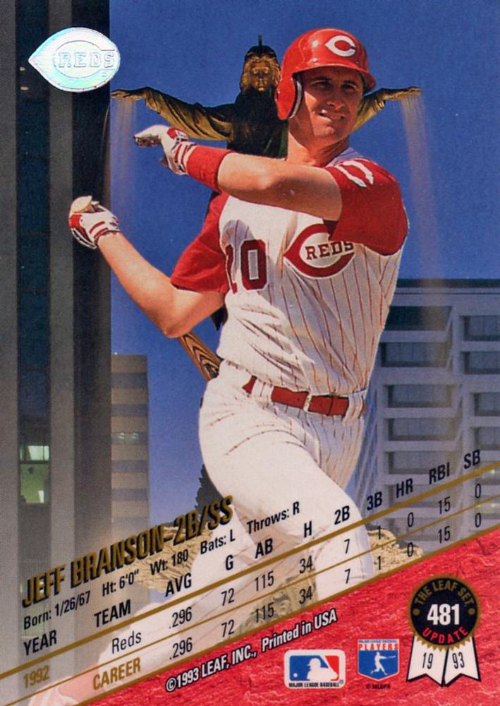 Jeff Branson  baseball card collectible - Main Image 2
