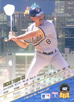 Dickie Thon  baseball card collectible - Main Image 2