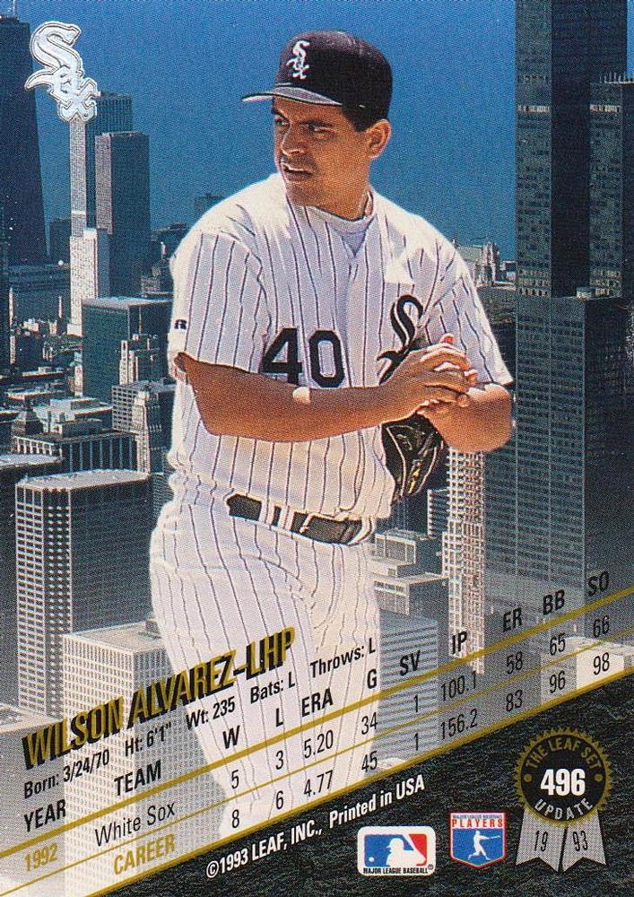 Wilson Alvarez  baseball card collectible - Main Image 2