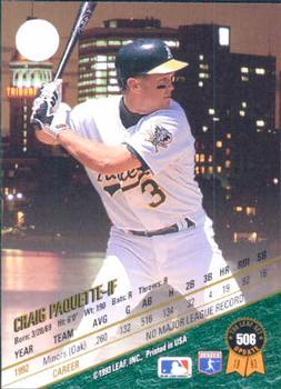 Craig Paquette  baseball card collectible - Main Image 2