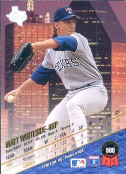 Matt Whiteside  baseball card collectible - Main Image 2