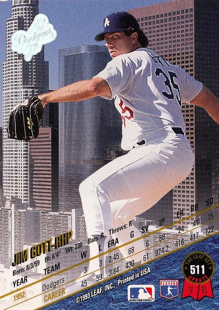 Jim Gott  baseball card collectible - Main Image 2