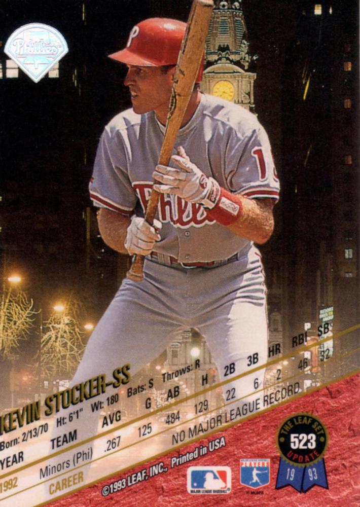 Kevin Stocker  baseball card collectible - Main Image 2