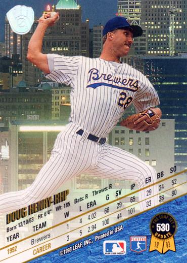 Doug Henry  baseball card collectible - Main Image 2