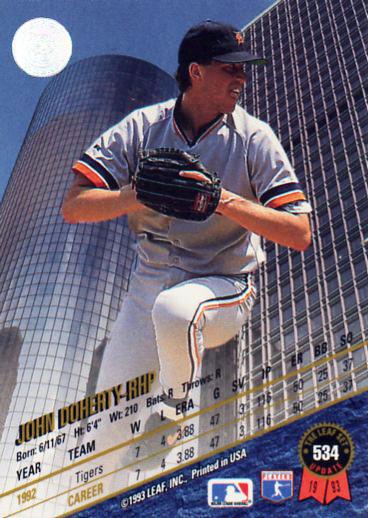 John Doherty  baseball card collectible - Main Image 2