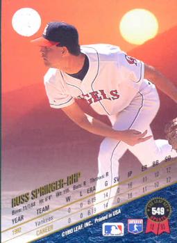 Russ Springer  baseball card collectible - Main Image 2