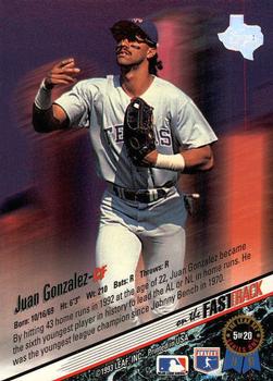 Juan Gonzalez  baseball card collectible - Main Image 2