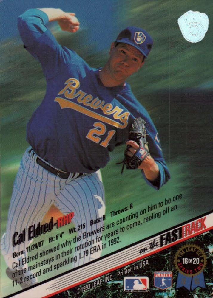 Cal Eldred  baseball card collectible - Main Image 2