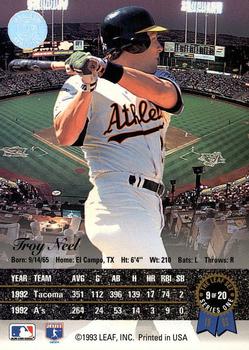 Troy Neel  baseball card collectible - Main Image 2