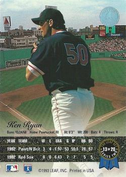 Ken Ryan  baseball card collectible - Main Image 2
