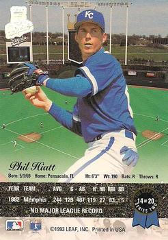 Phil Hiatt  baseball card collectible - Main Image 2