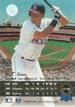 J.T. Snow  baseball card collectible - Main Image 2