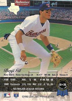 Benji Gil  baseball card collectible - Main Image 2