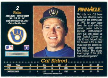 Cal Eldred  baseball card collectible - Main Image 2
