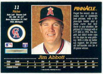 Jim Abbott  baseball card collectible - Main Image 2