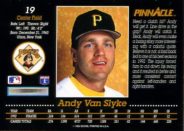 Andy Van Slyke  baseball card collectible - Main Image 2