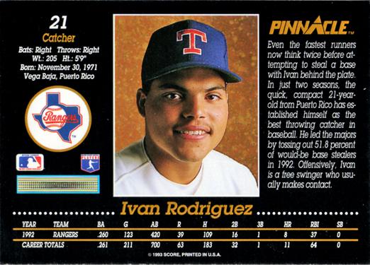 Ivan Rodriguez  baseball card collectible - Main Image 2