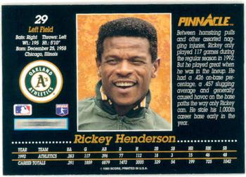Rickey Henderson  baseball card collectible - Main Image 2