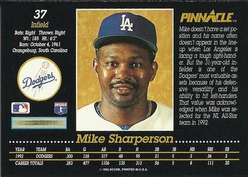 Mike Sharperson  baseball card collectible - Main Image 2