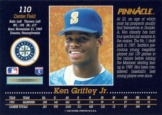 Ken Griffey Jr.  baseball card collectible - Main Image 2
