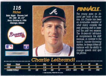 Charlie Leibrandt  baseball card collectible - Main Image 2
