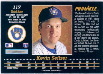 Kevin Seitzer  baseball card collectible - Main Image 2