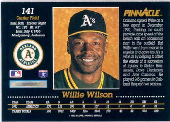 Willie Wilson  baseball card collectible - Main Image 2